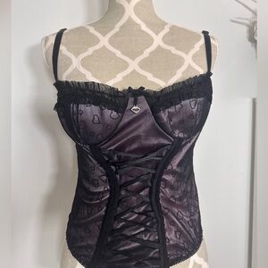 Vintage Y2K corset with cute charm detail